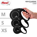 Flexi Classic Cord Extra Small 3m Up to 8kg Black