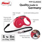 Flexi Classic Cord Small 8m Up to 12kg Red
