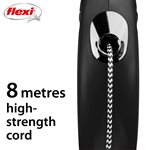 Flexi Classic Cord Small 8m Up to 12kg Black