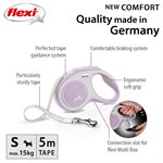 Flexi Comfort Small 5m Tape Up to 15kg Pink