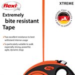 Flexi « Xtreme » Ruban Robuste Moyen 5m Noir / Orange