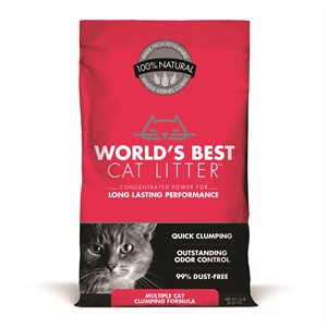 World's Best Cat Litter Litière Agglomérante Plusieurs Chats 14LB