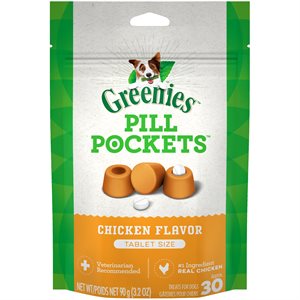 Greenies Pill Pockets Dog Chicken 3.2oz Tablet