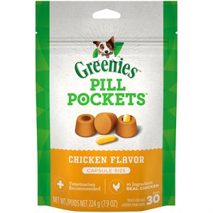 Greenies Pill Pockets Dog Chicken 7.9oz Capsule