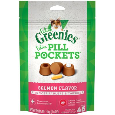 Greenies « Pill Pockets » Saveur de Saumon pour Chats 1.6oz