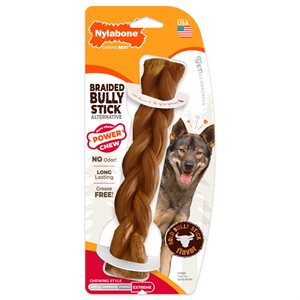 Nylabone Power Chew Braided Bully Stick Alternative Large