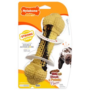 Nylabone Os Puissant Double Action Bifteck Pommes de Terre Grand