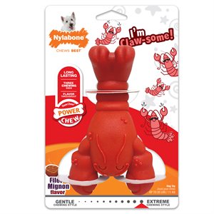 Nylabone Power Chew Lobster Dog Toy Filet Mignon Small / Regular