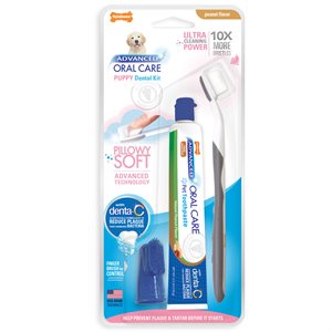 Nylabone Advanced Oral Care Puppy Dental Kit with Soft-Bristle Toothbrush 3 Count