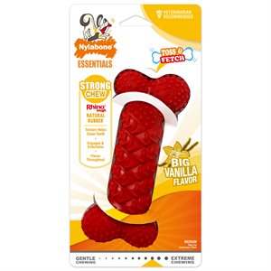 Nylabone Strong Chew Rubber Braid Bone Vanilla Medium