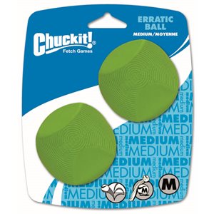 CHUCK IT! Launcher Compatible Erratic Ball Medium 2-Pack