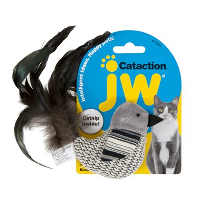 JW Pet « Cataction » Oiseau Noir & Blanc Jouet pour Chats