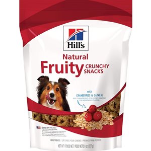 Hill's Science Diet Natural Fruity Snacks Crunchy Dog Treats Cranberries Oatmeal 8oz