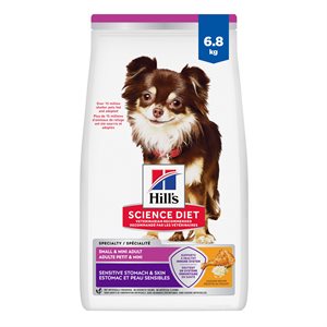 Hill's Science Diet Estomac & Peau Sensible Chien Petite & Miniature Poulet 15 LB