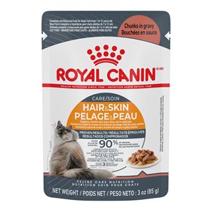 Royal Canin Feline Care Nutrition Hair & Skin Care Chunks in Gravy Cat 12 / 3oz
