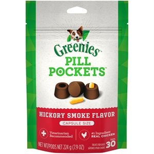 Greenies Pill Pockets Dog Hickory Smoke 7.9oz Capsule