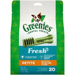 Greenies Gâteries Dentaires pour Chiens Frais Petite 12oz