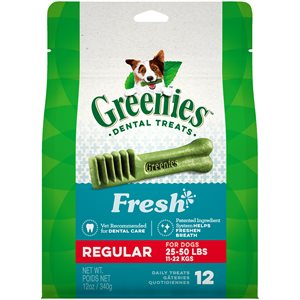 Greenies Canine Fresh Mint Treat-Pak Regular 12oz