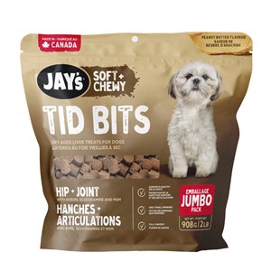 Waggers Jay's Peanut Butter Tid Bits Functional Treats 908g