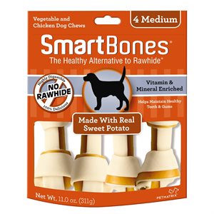 Spectrum Smart Bones Sweet Potato Medium 4 Pack