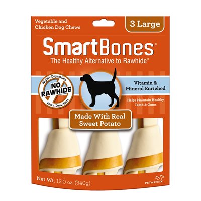 Spectrum Smart Bones Sweet Potato Large 3 Pack