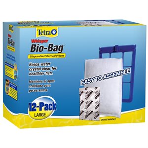 Tetra Whisper Bio-Bag Cartridge Large Unassembled 12-Pack