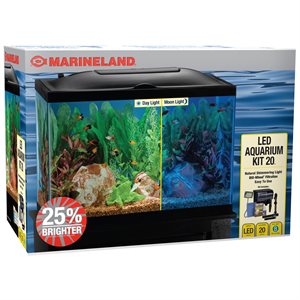 Marineland Trousse d'Aquarium « BIO-Wheel » avec Lumière DEL 20 Gallons
