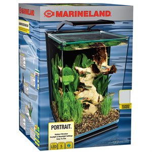 Marineland Trousse d'Aquarium avec Lumière sur Rail « Portrait » 5 Gallons