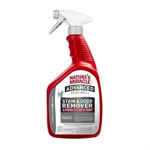 Spectrum Brands Nature's Miracle Platinum Virus Disinfectant Stain & Odor Remover for Dogs 32oz