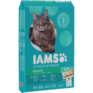 IAMS Proactive Health Adult Indoor Cat Weight & Hairball Care 16LB