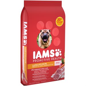 IAMS Adult Dry Dog Food Minichunks Lamb and Rice 15LB