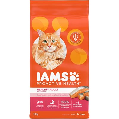 IAMS Healthy Adult Dry Cat Food with Salmon 7LB