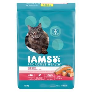 IAMS Proactive Health Indoor Weight & Hairball Care with Salmon 7.26KG
