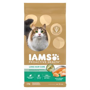 IAMS ProActive Health Adult Cat Long Hair Care Chicken & Salmon 7LB