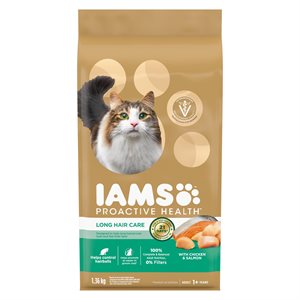 IAMS ProActive Health Adult Cat Long Hair Care Chicken & Salmon 3.5LB
