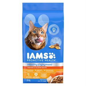 IAMS Adult Cat Proactive Healthy Enjoyment Chicken & Salmon 3LBS