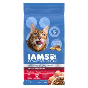 IAMS Adult Cat Proactive Healthy Enjoyment Chicken & Beef 6LBS