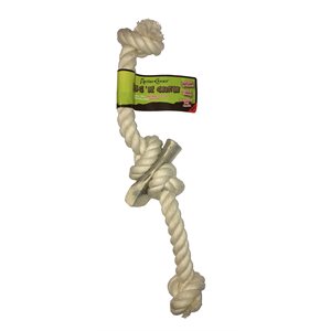 Antler Chewz Natural Cotton & Antler Tug-N-Chew Rope for Dogs 8-18LBS Small
