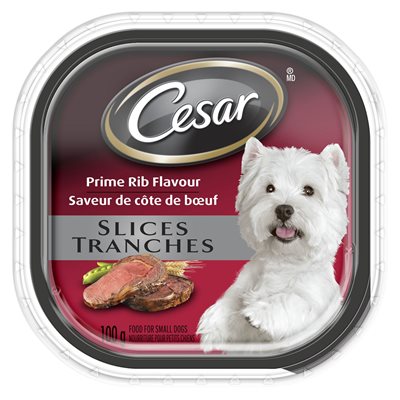 Cesar Adult Dog Filets in Sauce Prime Rib Flavor Trays 24 / 100g