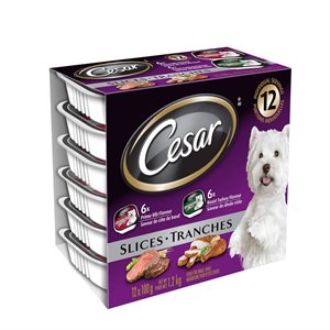 Cesar Adult Dog Filets in Sauce Prime Rib & Turkey Multipack 2x6 / 100g