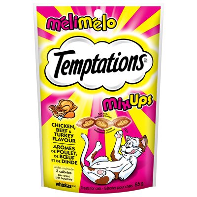 Temptations Mix-Ups Cat Treats Chicken, Beef & Turkey Flavors 85g