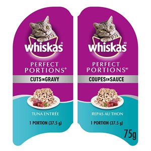 Whiskas Chat Adulte Perfect Portions Coupes en Sauce Thon 24 / 75g