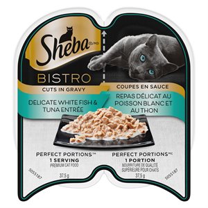 Sheba Bistro Perfect Portions Whitefish & Tuna Cuts in Gravy 24 / 75g
