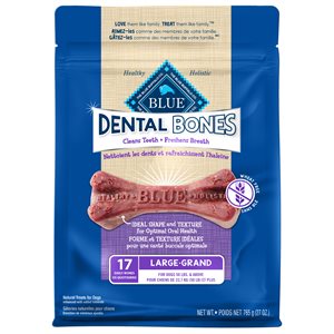 Blue Buffalo Dental Bones Dog Treats Large Size 27oz