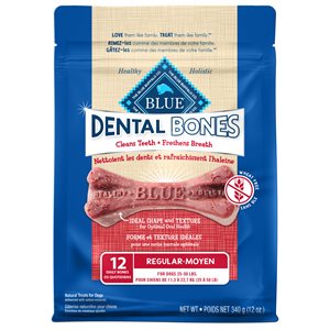 Blue Buffalo Dental Bones Dog Treats Regular Size 12oz