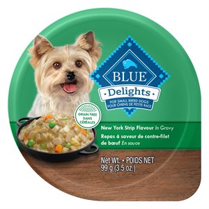 Blue Buffalo Delights Adult Dog New York Strip in Gravy Flavor 12 / 3.5oz