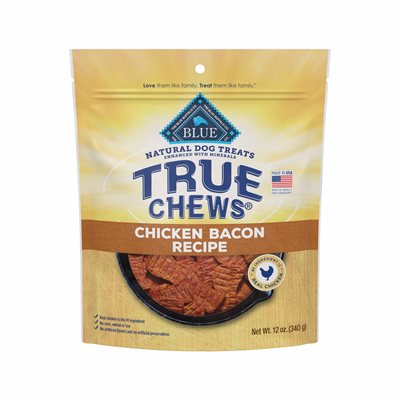 Blue Buffalo True Chews Chicken Bacon Recipe for Dogs 12oz