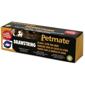 Petmate High Back Drawstring Litter Pan Liners 12ct Large