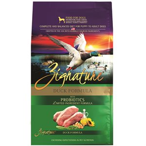 Zignature Limited Ingredient Grain Free Duck Dog Food 12.5 LB