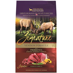 Zignature Limited Ingredient Grain Free Venison Dog Food 12.5 LB